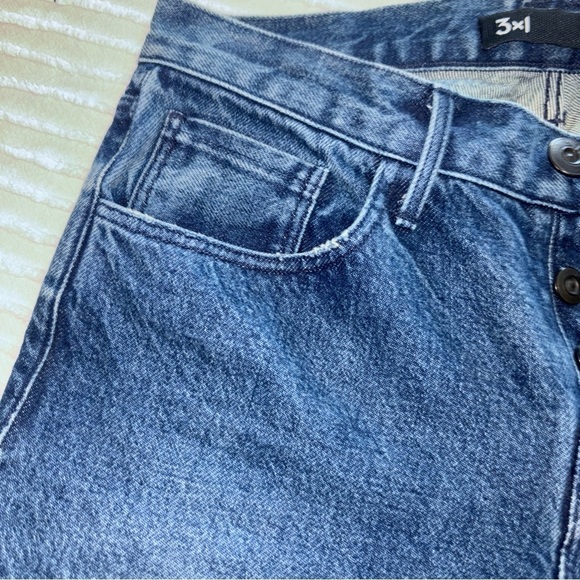 3x1 NYC Stella Selvedge Fringe Hem Jeans Button Fly Womens Size 25 boho chic - Picture 6 of 11
